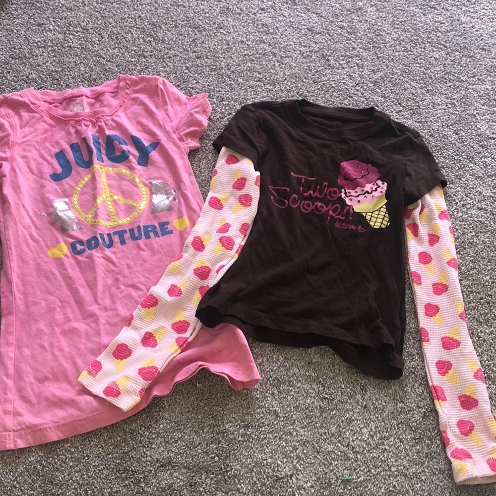 kitson layered top And juicy tye dye tee